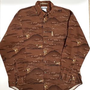 Men’s Columbia River Lodge Deer Pattern Button Down